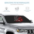 thumbnail image 3 of DouZhe Car Sunshades for Windshield, Cartoon Angry Wolf Coyote Pattern Car Sun Shade Block Heat and UV Rays, 55" x 30", 3 of 8