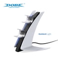 thumbnail image 1 of PS5 DualSense Wireless Controller Dual Charging Dock - Plane-Style Design, 2-Slot Charger for PS5 Game Controllers, Blue LED Accent Light, Fast Charging, Anti-Slip Stable Base, 1 of 5