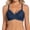 Navy, variant on Tbopshirt Bras for Women Push Up Bra Plus Size Maternity & Nursing Adjustable Seamless Wireless Bra Solid Color Double Shoulder Straps Round Up Lace Bra