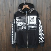 Niepce Inc Streetwear Fashion Hoodie Jacket Zip Up Graphic Men Sweatshirt