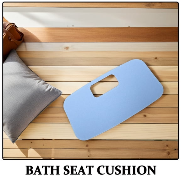 BESTYASH 1Set Nonslip Waterproof Shower Chair Cushion Soft Comfortable Blue Bath Seat Mat