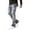 Gray, variant on WTOBBY Men's Casual Mid-Rise Washed Retro Straight Slim Fashion Jeans, Distressed and Perforated Design for Stylish Wear, Comfortable Denim Trousers,Black L