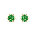 thumbnail image 3 of 0.28Ct Brilliant Round Cut Studs Emerald 14K Yellow Solid Solid Gold Everyday Dainty Earrings Screw Back, 3 of 7