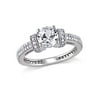 1/2 Carat T.W. Diamond and 1-1/4 Carat T.G.W. Created White Sapphire 10kt White Gold Engagement Ring