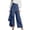 Blue, variant on Women Casual High Waist Wide Leg Pants 2026 Summer Long Palazzo Pants with Pockets Plus Size Pant Fashion Solid Color Pants