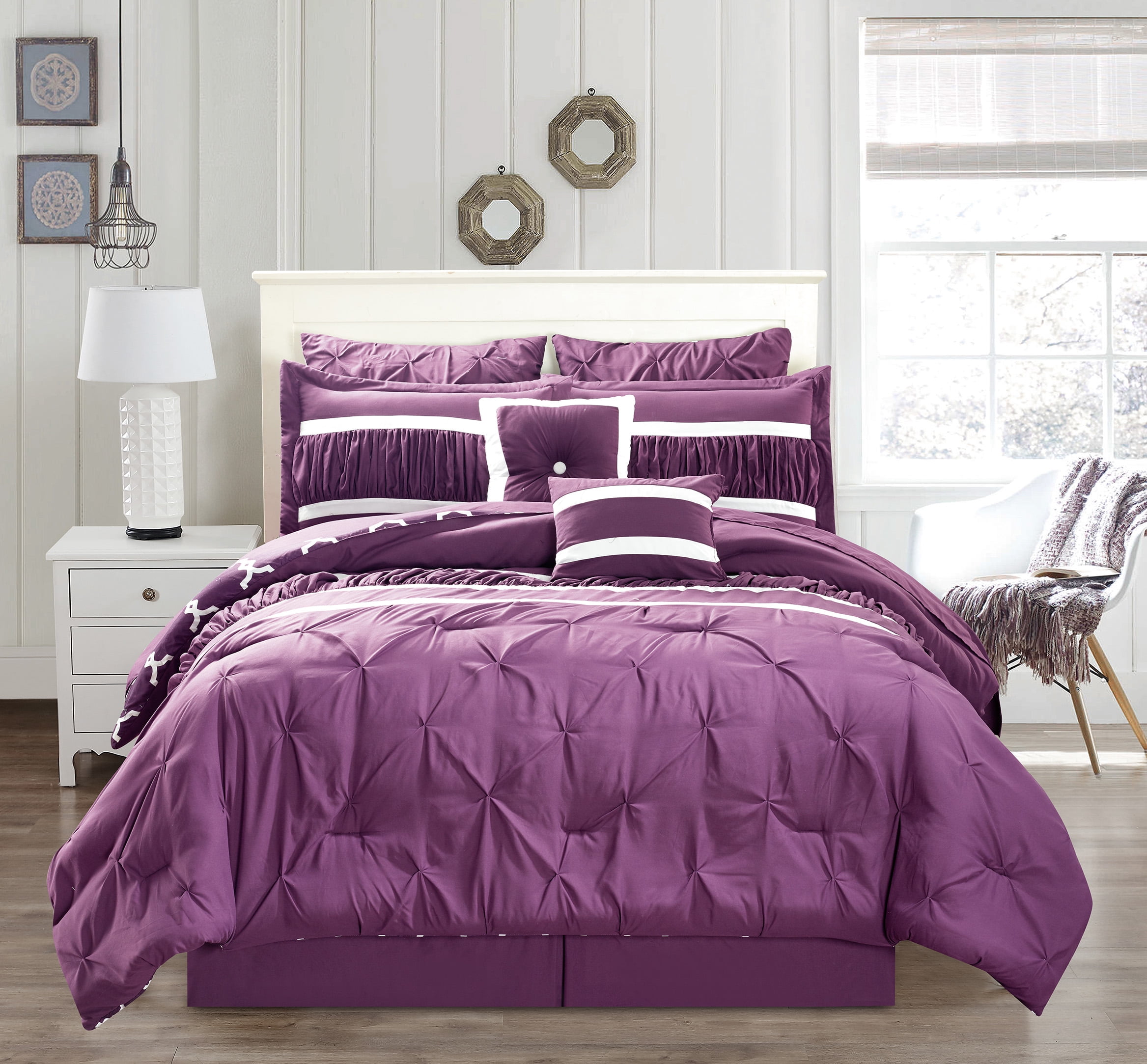 Marlin Pintucked 10 Piece Comforter Set