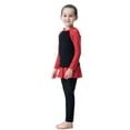 thumbnail image 6 of IBTOM CASTLE Kids Girls Muslim Swimsuit 3-Piece Top Pants Cap Full Cover Hijab Burkini Bathing Suit Islamic Arabic Modest Swimwear Sunsuit Beachwear 2-3 Years Black + Red, 6 of 8