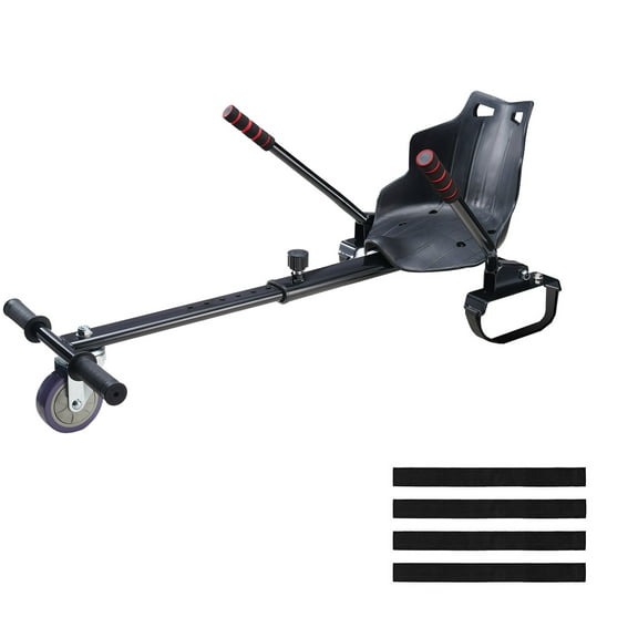 KFFKFF Hoverboard Kart Seat,Hoverboard Seat Adjustable Frame Length for 6.5" 8" 8.5" 10" Hoverboard,Self Balancing Scooter Seat Mount for Kids and Adults Black