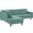 thumbnail image 4 of Sectional Sofa Couch, Light Blue, Fabric, Living Kitchen Cafe Bistro Hospitality Restaurant, Modern Contemporary HB33153, 4 of 8