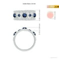 thumbnail image 6 of ANGARA Natural Art Deco Inspired Graduated Sapphire and Diamond Ring in 14K White Gold for Women (Size-3.8mm) | September Birthstone, Anniversary, Jewelry Gift for Women | Natural Blue Sapphire Ring, 6 of 11