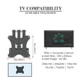 thumbnail image 5 of 26-50" Adjustable Wall Mount Bracket Rotatable TV Stand TMX200 with Spirit Level, 5 of 14