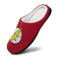 thumbnail image 3 of Men The Flash Slippers Non-Slip Fuzzy House Slippers Warm Soft Plush Winter House Shoes Indoor Outdoor Slip-On Shoes, 3 of 7