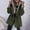 Army Green(New), variant on PNTUTB Women's Fashion Solid Color Full Zip Long Sleeve Hooded Drawstring Waist Casual Coat with Pocket