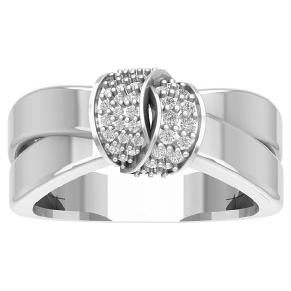 Araiya Sterling Silver Diamond Band Ring (1/4 cttw, I-J Color, I2-I3 Clarity), Size 9.5