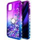 thumbnail image 4 of Funda transparente con purpurina para iPhone 14 Pro Max, suave y brillante, antigolpes, morada y azul., 4 of 6