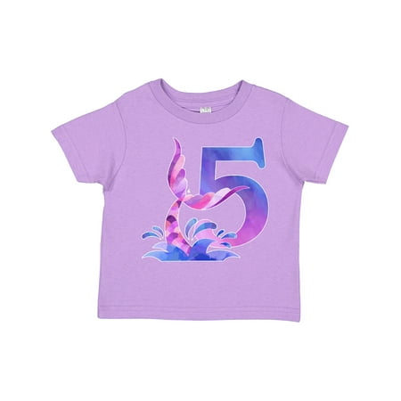 

Inktastic 5th Birthday Mermaid Tail Gift Toddler Boy or Toddler Girl T-Shirt