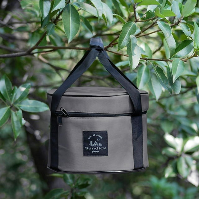 Bolsa de camping, práctico organizador de utensilios de carga de 7 kg, bolsa de transporte, vajilla Gris Medio Cola Bolsas de almacenamiento para pícnic