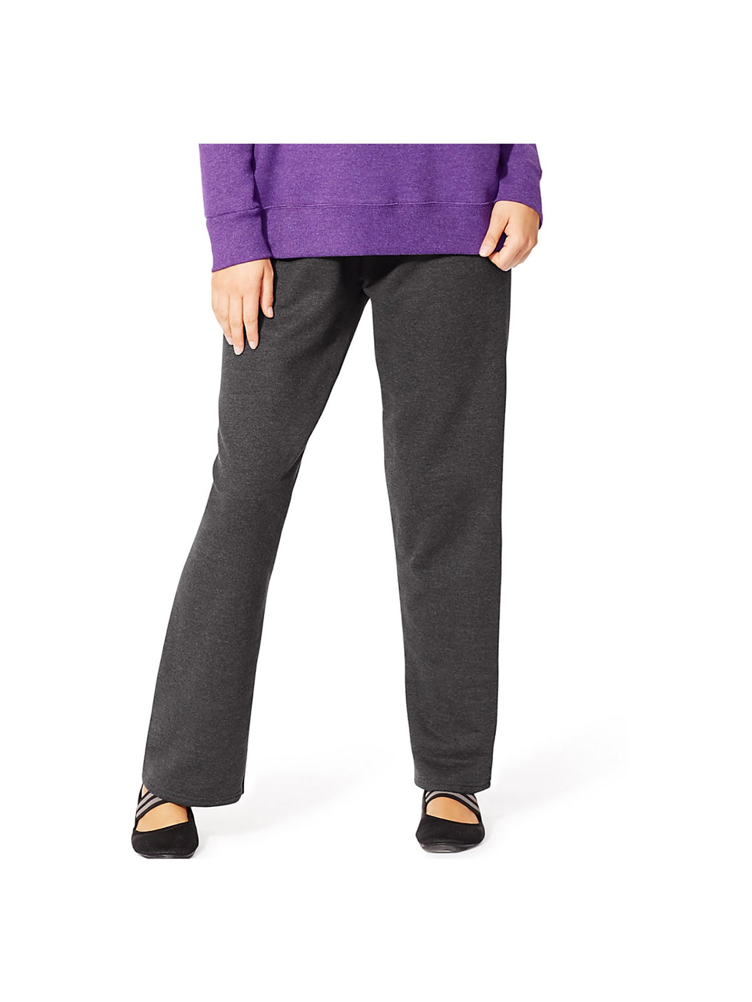 Women's Petite Length Fleece Open Hem Sweatpants, Style OJ104 Walmart