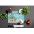 thumbnail image 3 of Carolines Treasures CK3471LCB Maltese Christmas Tree Glass Cutting Board - Large, 3 of 4
