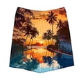 thumbnail image 4 of Odeerbi 5-14 Años Niños Niñas Pantalones Cortos de Estampado Tropical Hawaiano Pantalones de Baño En Seco Rápido Pantalones Cortos de Tabla de Playa Pantalones Cortos Deportivos, 4 of 5