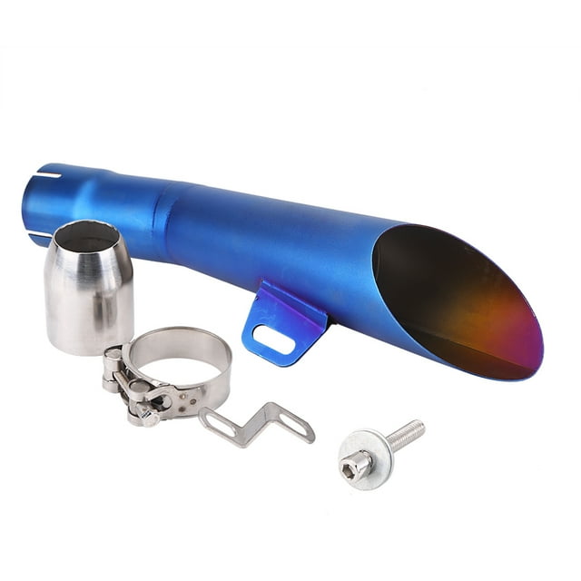 Punta de tubo silenciador de escape Universal para motocicleta Motocross de acero inoxidable azul Jadeshay A