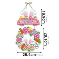 thumbnail image 2 of Nmdmisc Easter Egg-Bunny Home Front-Door Hanger-Decor - Pastel Rainbow Birthday Paper Signs Banners, Happy Easter Spring Wall Hanging Indoor Decorations Lasting Surprise, 2 of 2