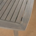 thumbnail image 3 of Aden Outdoor 5 Piece Acacia Wood and Wicker Dining Set with Cushions, Gray, Gray, 3 of 7