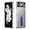 Purple, variant on Clear for Samsung Galaxy Z Flip 4 Case with Kickstand, Built-in Screen Protector [Horizontal & Vertical Stand] Crystal Clear Slim Fit Anti-Yellow Scratch Resistant Shockproof Case, Silver