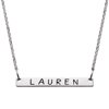 Personalized Women's ELIZABETH EDMONDS 10K White Gold Mini Bar Name Necklace