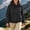 Black, variant on Women's Hooded Zip Up Utility Jacket Long Sleeve Multi Pocket Loose Fit Casual Outdoor Coat