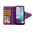 thumbnail image 2 of Purple Paisley Case for LG Phoenix 5 / Aristo 5 / Fortune Wallet Cover Flap Magnetic Closure Snap-on Book Style Cases Card Holders Folio Standing Wrist Strap Fashion Flip Pu Leather, 2 of 3