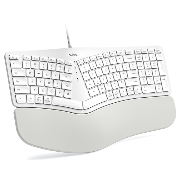 Teclado Nulea RT05C con división ergonómica con cable y reposamuñecas