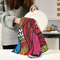 thumbnail image 6 of Art Abstract Pattern Kitchen Towels Set of 4 Tea Towels for Kitchen Decorative Waffle Dishcloths 28x18in, 6 of 7