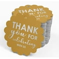 thumbnail image 4 of Inkdotpot Pack Of 50 Real Silver Foil Paper Tags Thank You For Celebrating With Us Bridal Shower-Baby Shower-Retirement-Wedding-Birthday Favor Hang Tags, 4 of 7