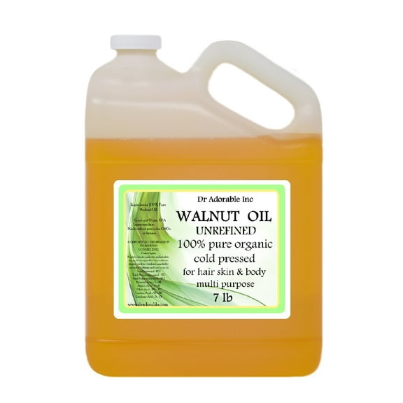 Dr Adorable - 7 lb - Walnut Unrefined Oil - 100% Pure Organic Cold Pressed Natural