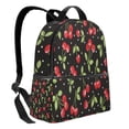thumbnail image 2 of Lsque Sweet Red Cherry Pattern Backpack – School Travel Canvas Daypack with Ergonomic Padded Straps, Multiple Compartments & Leather Handle, 2 of 5