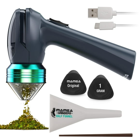 Mamba Moulin à Herbes Électrique Portable Gris Original 1g. Alimenté par USB Essentiel pour la Cuisine