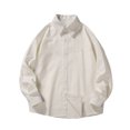 thumbnail image 1 of Chemise Blouse Décontractée pour Homme à Col Rabattu avec Boutons à Manches Longues, 1 of 4