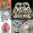 thumbnail image 2 of K-KED Women Gorgeous Cubic Zircon Wedding Party Ring 925 Silver Delicate Jewelry Sz 6-10-7-#6, 2 of 8
