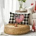 thumbnail image 5 of Valentine''s Day Pink Heart Buffalo Plaid Throw Pillow Cover, 12 x 20 Inch Anniversary Wedding Cushion Case Decoration for Sofa Couch, 5 of 6