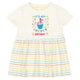 thumbnail image 3 of Inktastic Colorful Cupcake and Confetti Girls 1st Birthday Girls Baby Dress, 3 of 5