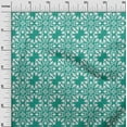 thumbnail image 3 of oneOone Polyester Spandex Dusty Teal Green Fabric Asian Block Floral Quilting Supplies Print Sewing Fabric By The Yard 56 Inch Wide, 3 of 4