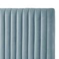 thumbnail image 6 of Inspired Home Caileigh Upholstered Velvet King Channel Tufted Bed with Acrylic Legs, Slate Blue, 6 of 7