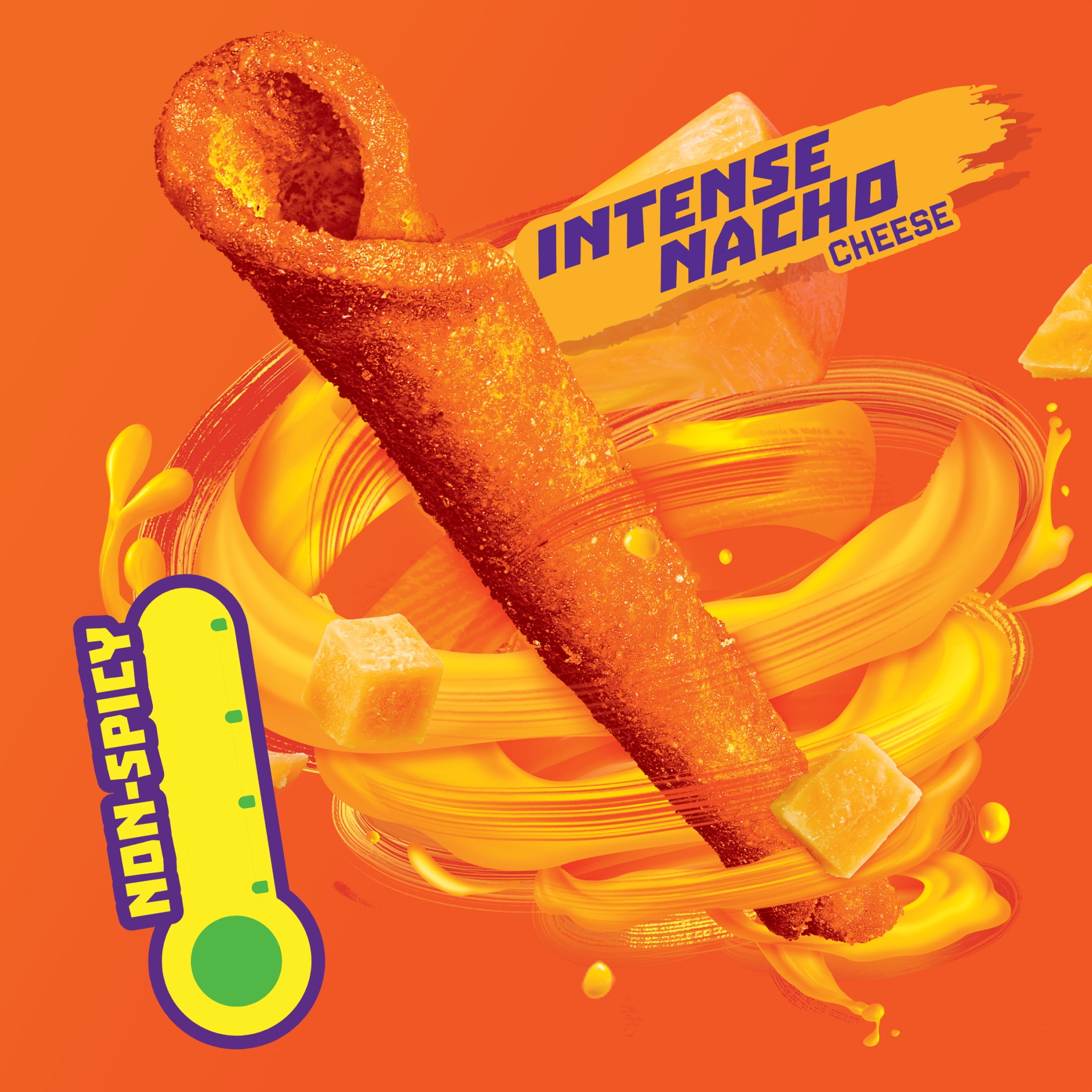 Takis Intense Nacho 9.9 oz Sharing Size Bag, Cheese Rolled Tortilla Chips