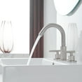 thumbnail image 6 of 8 in. Widespread 2-Handle Mid-Arc Bathroom Faucet with Valve and cUPC Water Supply Lines in Brushed Nickel, 6 of 12
