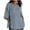 Sky Blue 3/4 Sleeve Tshirts, variant on Htigea Women Cotton Linen Shirts Casual 3/4 Sleeve Crew Neck Loose Flowy Basic T-Shirts Comfort Breathable Blouse Side Split Tops Blue,XL