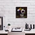 thumbnail image 3 of Epic Graffiti 'Four Pansies' by Christopher Pierce, Canvas Wall Art, 12"x12", 3 of 8