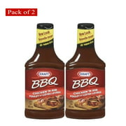 BBQ Sauce - Chicken & Rib 455ML by Kraft (Pack of 2)