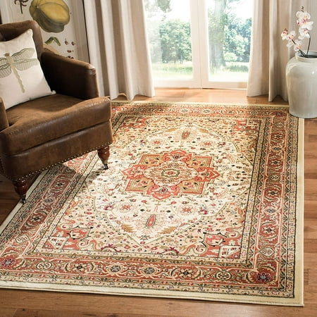 SAFAVIEH Lyndhurst Collection LNH330R Traditional Oriental Non-Shedding Living Room Bedroom Accent Area Rug  33 x 33 Square  Ivory / Rust 3 3Square Ivory/Rust The Lyndhurst Rug Collection features the exquisitely detailed designs and noble colors found in the finest Persian and European styled rugs. Constructed using a blend of soft  sturdy synthetic fibers and designed in traditional Persian florals  these rugs will add classic charm and character to any room. These dazzling and durable floor coverings are available in many styles  colors  shape and sizes  including hallway runners and foyer rugs.