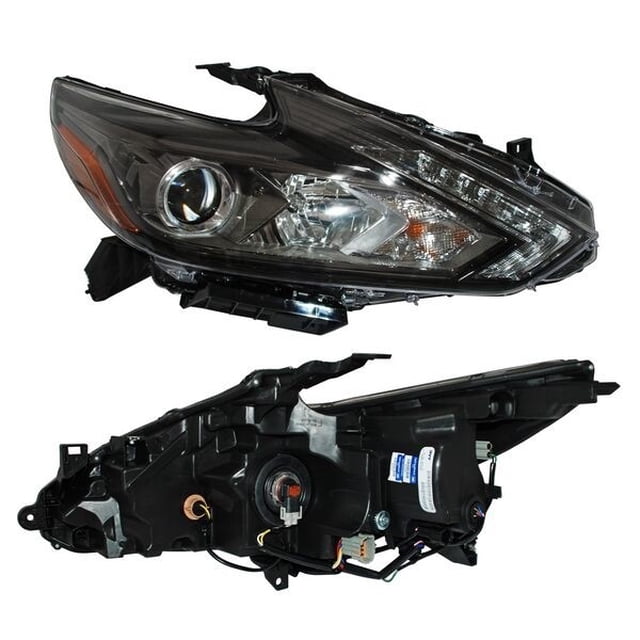 Faro Principal TYC Altima 2017 A 2018 LADO PASAJERO Fondo negro Con leds